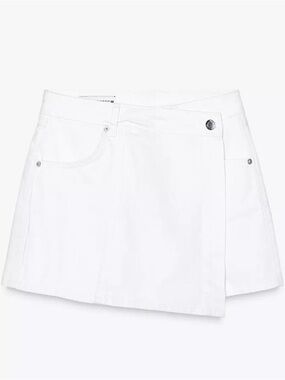 Zara White Denim Skort